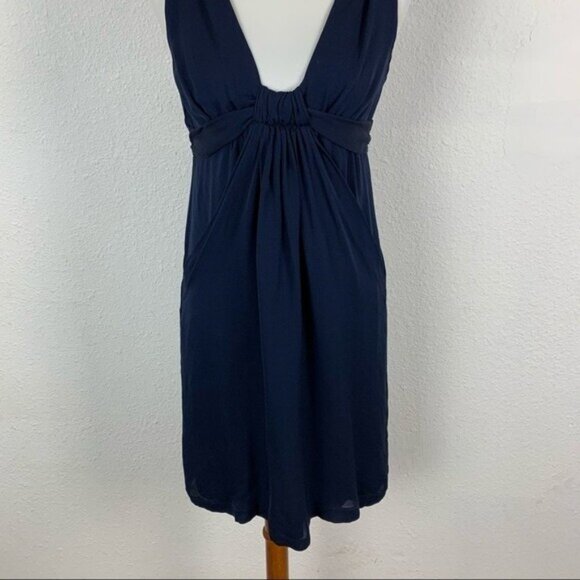 Graham And Spencer 100% Silk Deep V Neck Cocktail Party Dress Small Made In USA - Picture 3 of 10